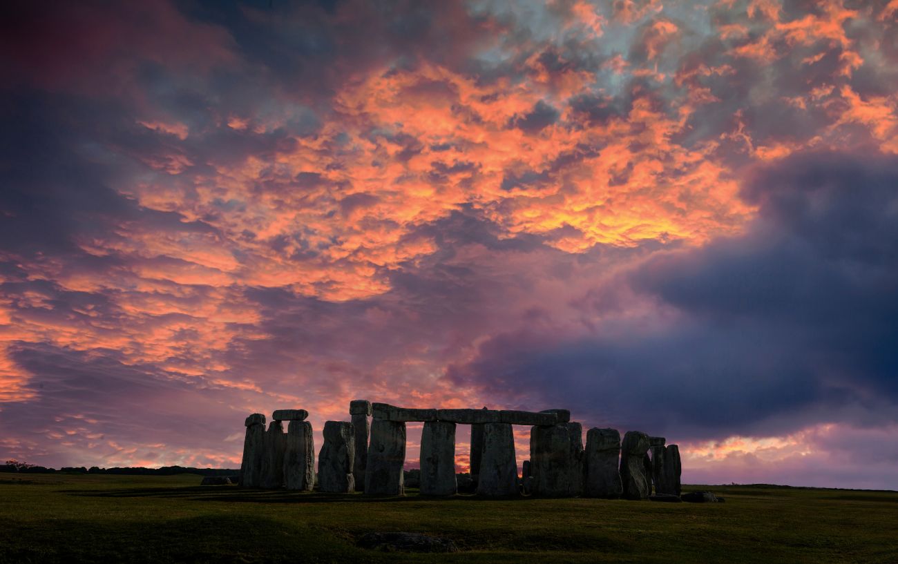 stonehenge at sunset