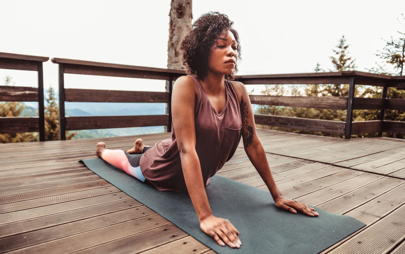 woman in cobra pose