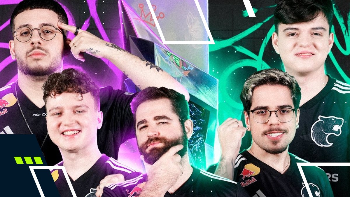 FURIA Esports CS2 roster posing in front of the FISSURE Playground 2 trophy.