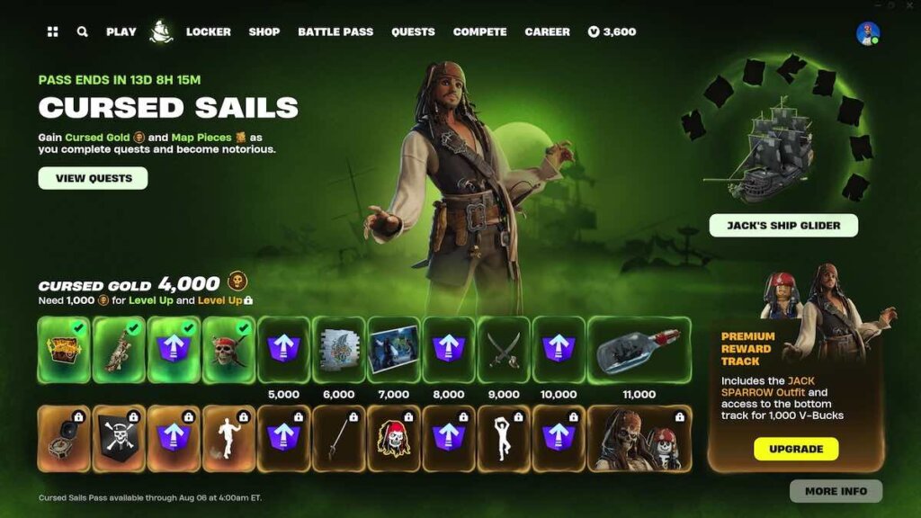 Is the Fortnite Cursed Sails Pass Worth it?