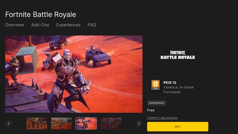 How Many GBs is Fortnite - Epic Games Store