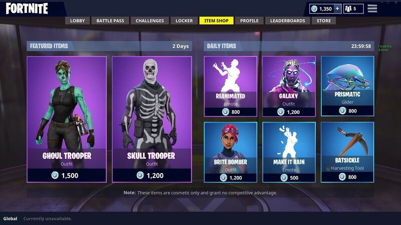 Fortnite item shop