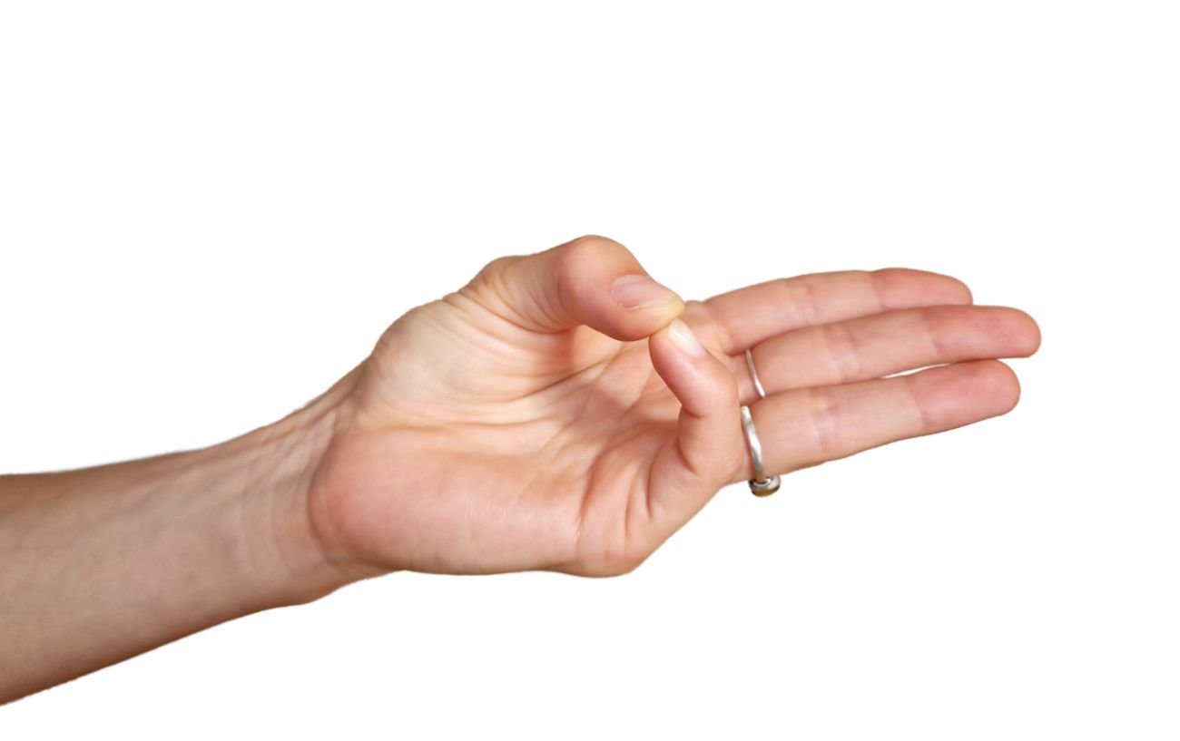 a woman's hand in varuna mudra
