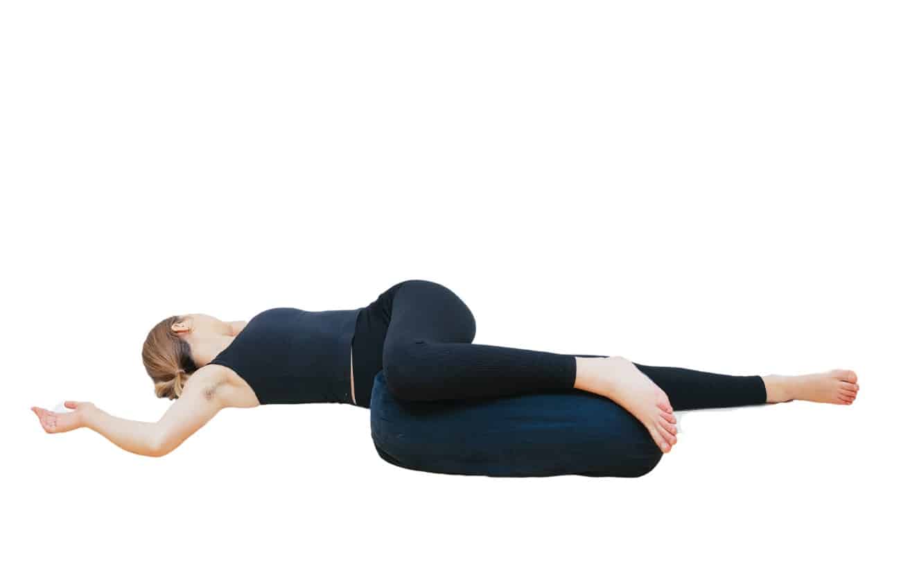 reclined twist with bolster support