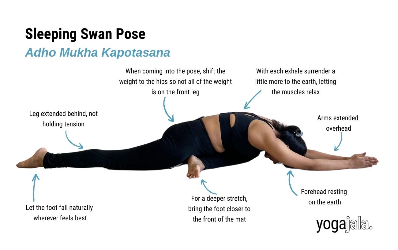 Sleeping Swan Pose (Adho Mukha Kapotasana)