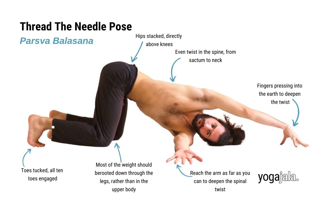 Thread The Needle Pose (Parsva Balasana)