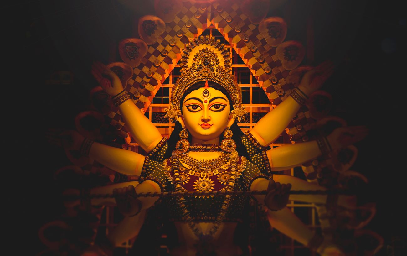 A figure of maa durga.