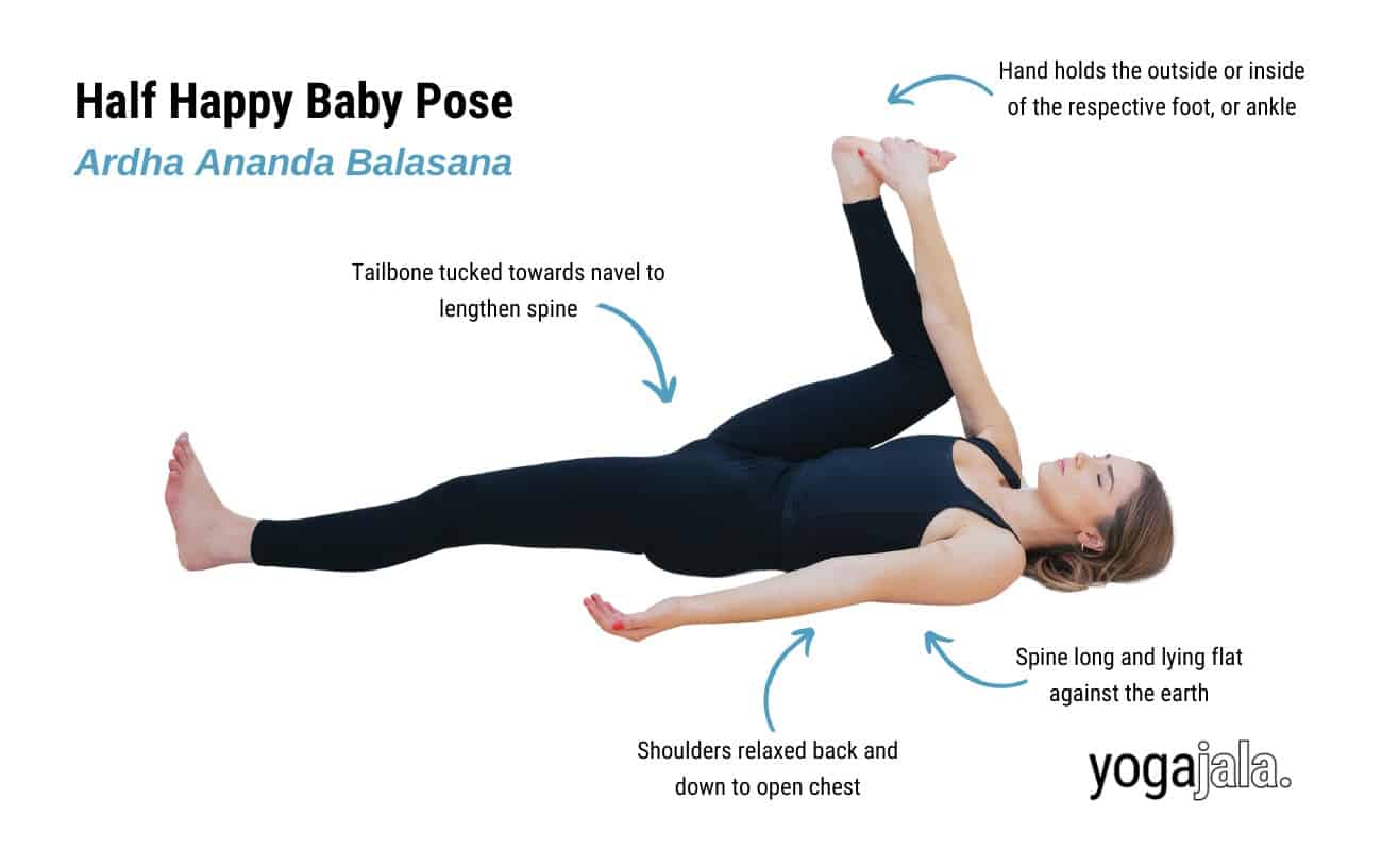 Half Happy Baby Pose (Ardha Ananda Balasana)